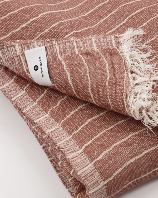 Tæppe, HDAlice stripe, Dusty berry - Billede 3