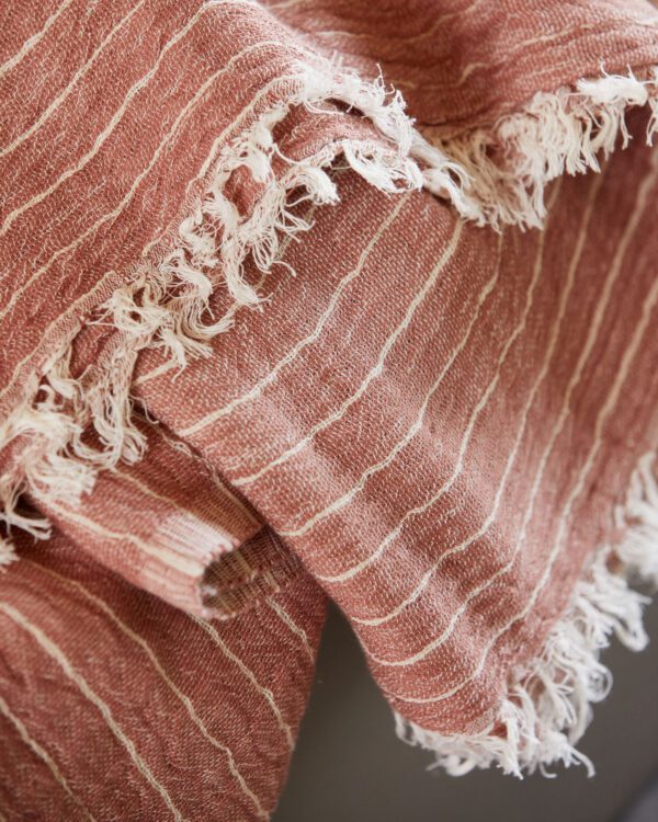 Tæppe, HDAlice stripe, Dusty berry - Billede 5