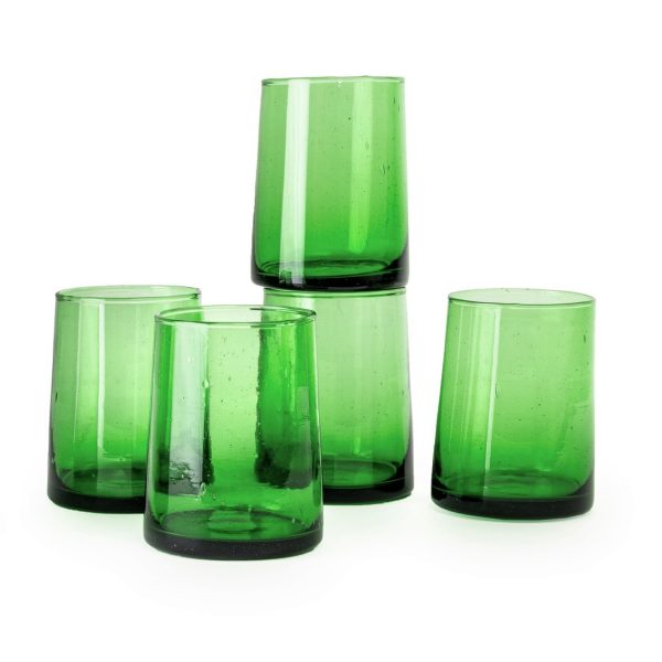 Marokkanske mundblæste glas – 6 stk. BELDI GREEN (M) - Billede 2