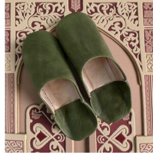Marokkanske Babouches / Slippers - Olive